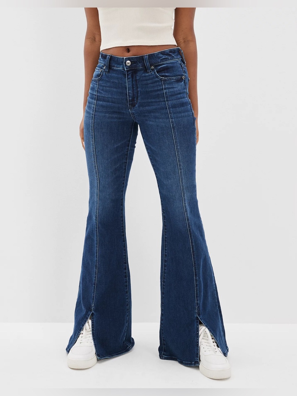American Eagle Next‎ Level Festival Flare Jeans Super Wide Leg Women’s 12